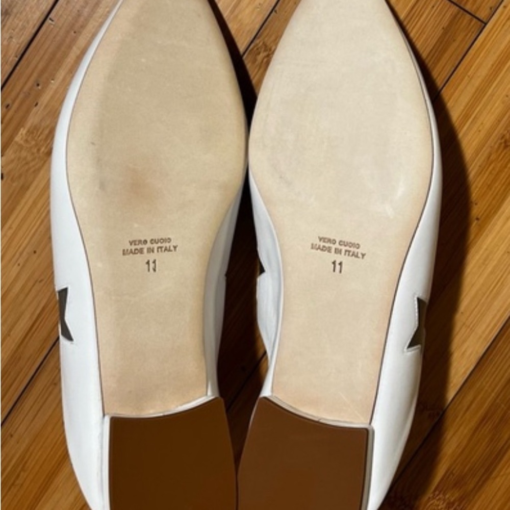 NWOT Arno Stella 5 Star Mules White and Silver Size 11, but fits too small. - Picture 5 of 5